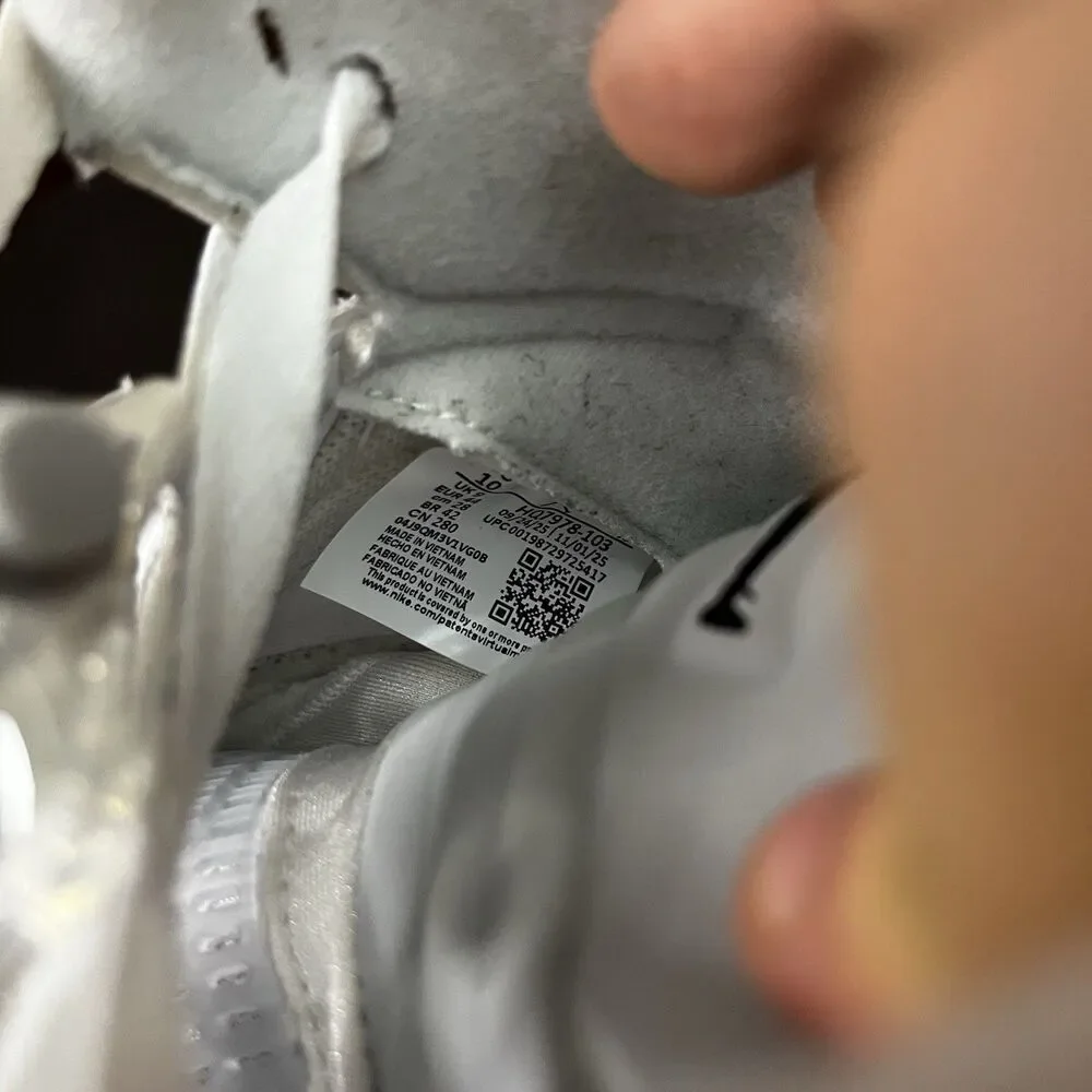 Jordan 5 White Metallic All White Silver 2026 Release Size 10 Men (HQ7978-103)